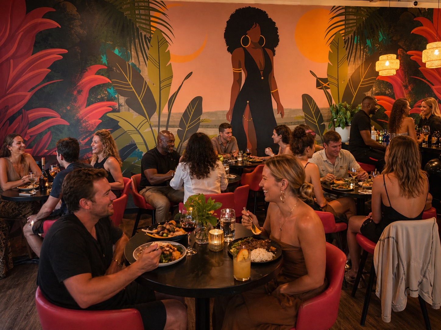 Diners enjoying Ella's